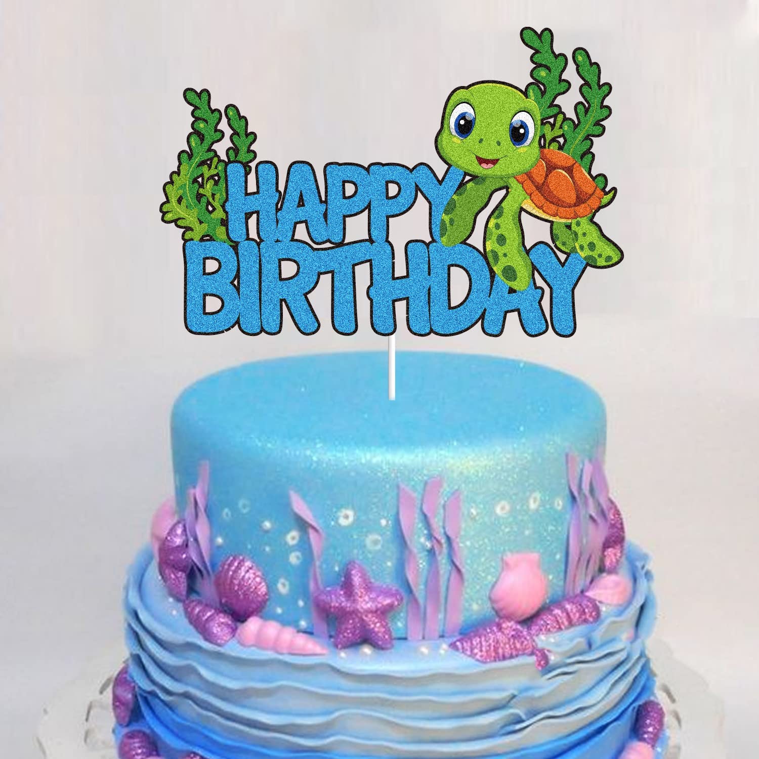 Décorations Pour Gâteau Thème Sous-marin - Set Tortue, Pieuvre, Poisson, étoile De Mer Pour Anniversaire Enfant
