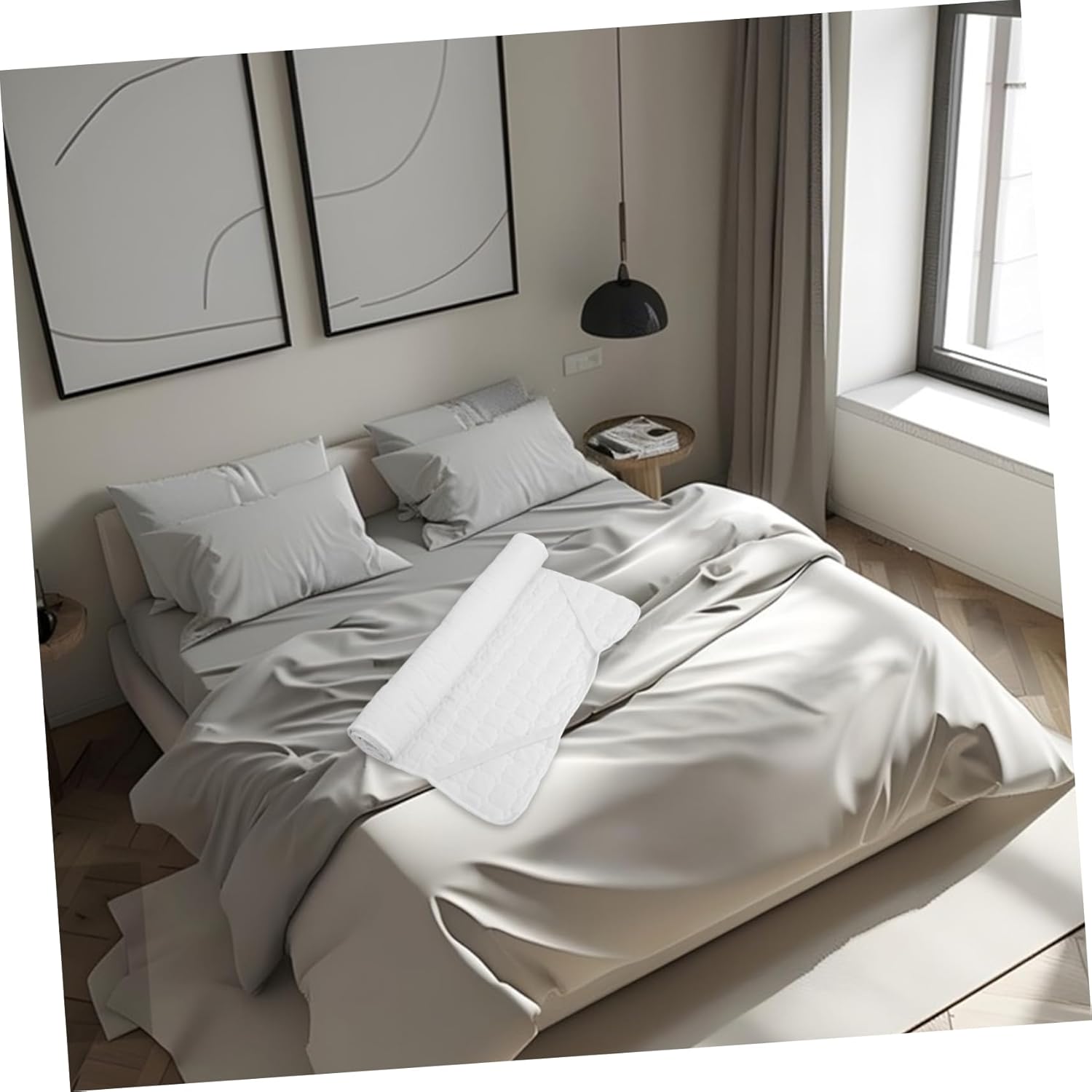 Breathable Soiling Mattress Protector Cover Moisture Wicking for Home Hotel Use Machine Washable Elastic Corners for Mattresses