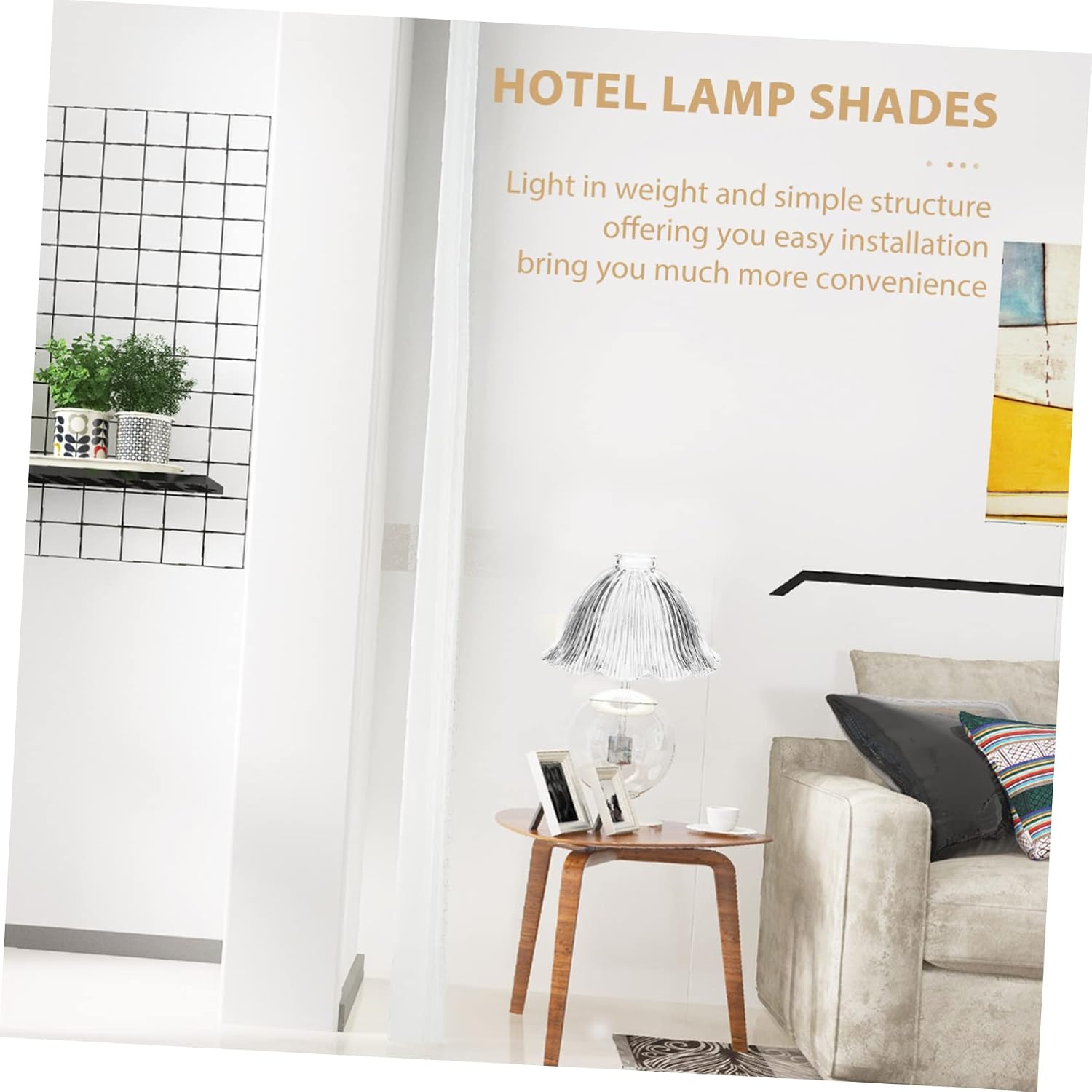 Uonlytech Vintage Glass Lamp Shade 8.85X5.90 Inch Pendant Light Cover Decorative Wall Sconce Fixture Soft Light Diffuser Easy Installation
