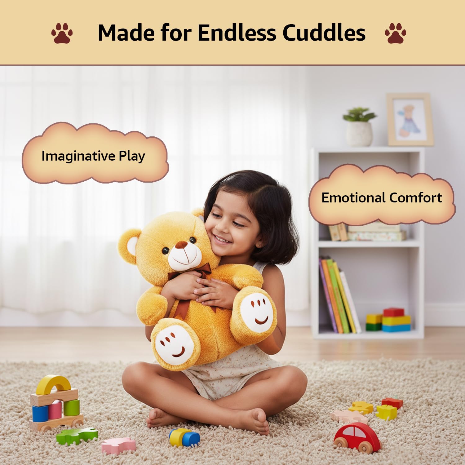 Amazon Brand - Jam & Honey Brown Teddy 33 cm 1
