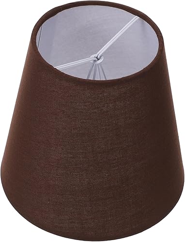 Vista 19 de Pantalla de tela para lámpara de mesa, pantalla de tela con clip en pequeña pantalla de araña para lámpara de mesa, luz colgante de piso, color negro