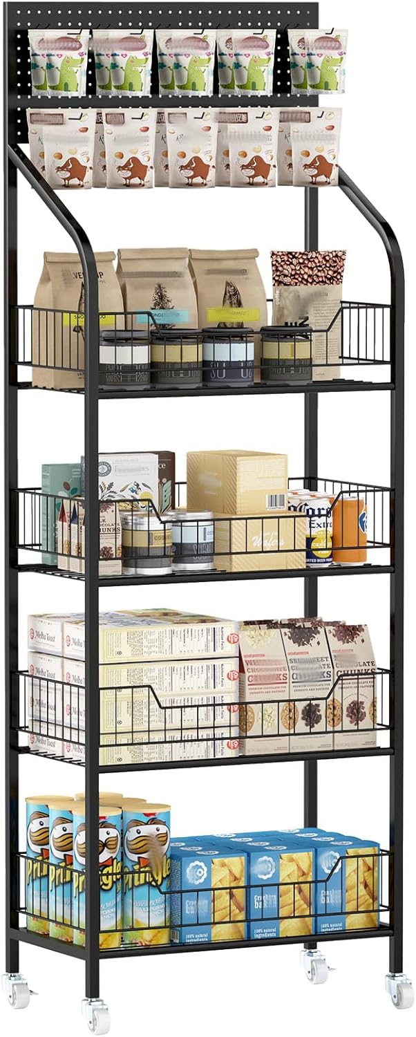 Amazon.com: Nisorpa 4 Tier Supermarket Retail Display Racks, Free ...