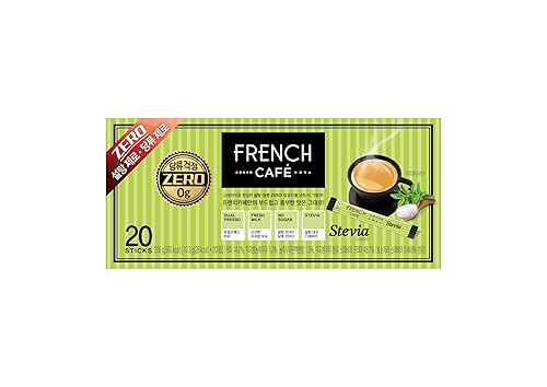 Namyang French Cafe Stevia - Mezcla de café instantáneo (cero azúcar) (20 barritas)