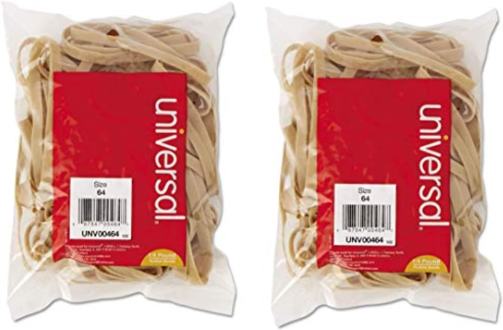 UNIVERSAL Office Products, Rubber Bands, Size 64, 3-1/2 x 1/4, 80 Bands 1/4 lb Pack