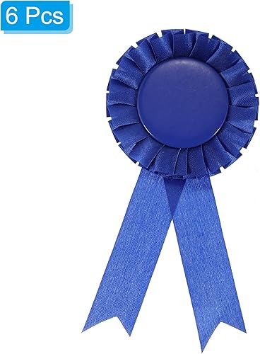 Miniatura 3 de PATIKIL Cinta de premio en blanco, 6 unidades, cinta de roseta de reconocimiento de premio honorable para bricolaje, fiesta, boda, competencia,