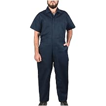 Walls Work Mens Short Sleeve Poplin Non-Insulated Mechanic Coverall