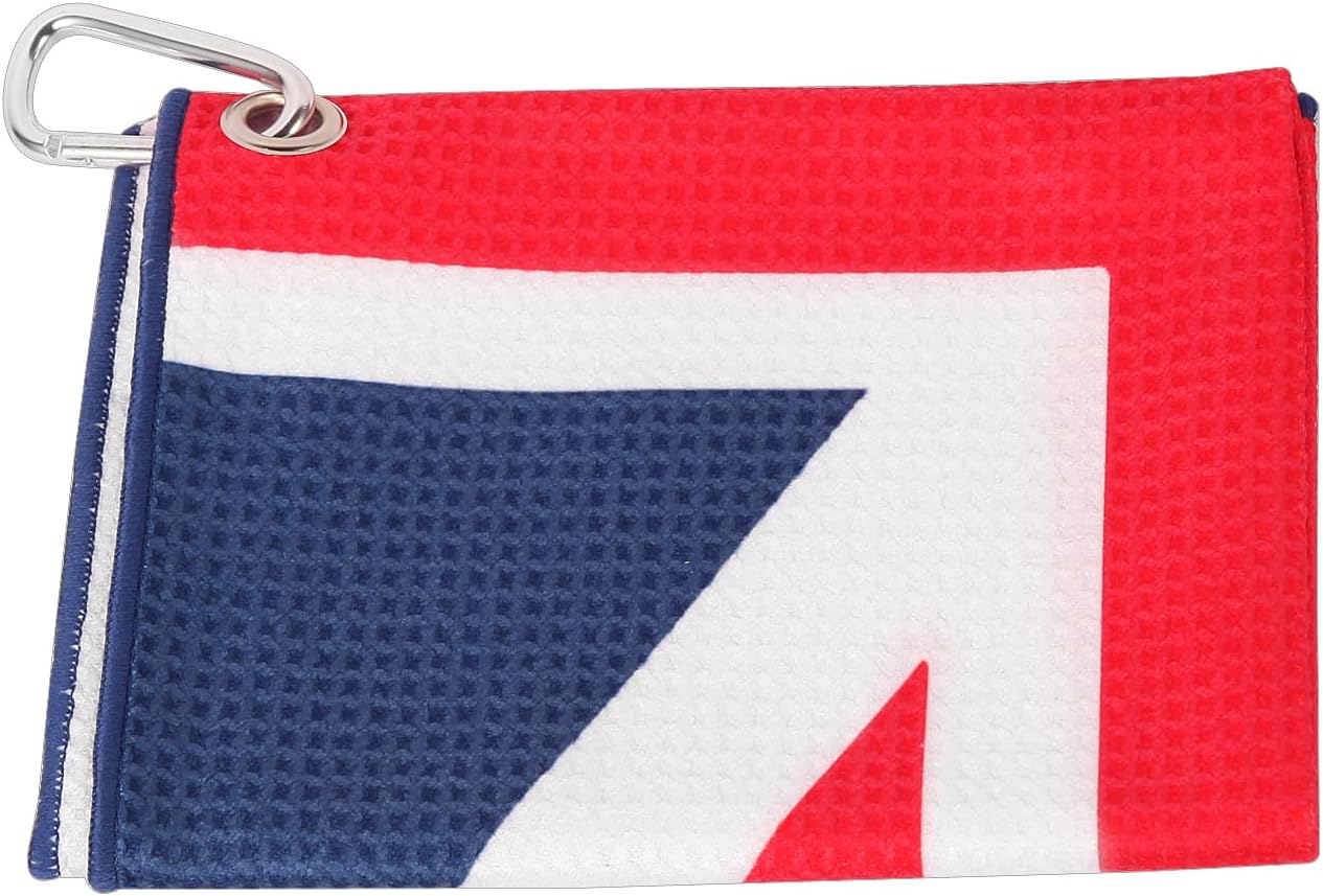 United Kingdom Golf Towel Golf Microfiber Waffle Pattern Golf Towel (The Union Jack)