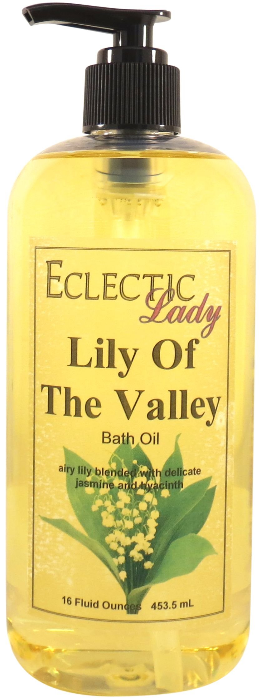 Lily Of The Valley Bath Oil - Scented Body Oil - Relaxing & Moisturizing Bathing Oil - Fragrance Body Oil For Dry & Rough Sensitive Skin - 16 oz