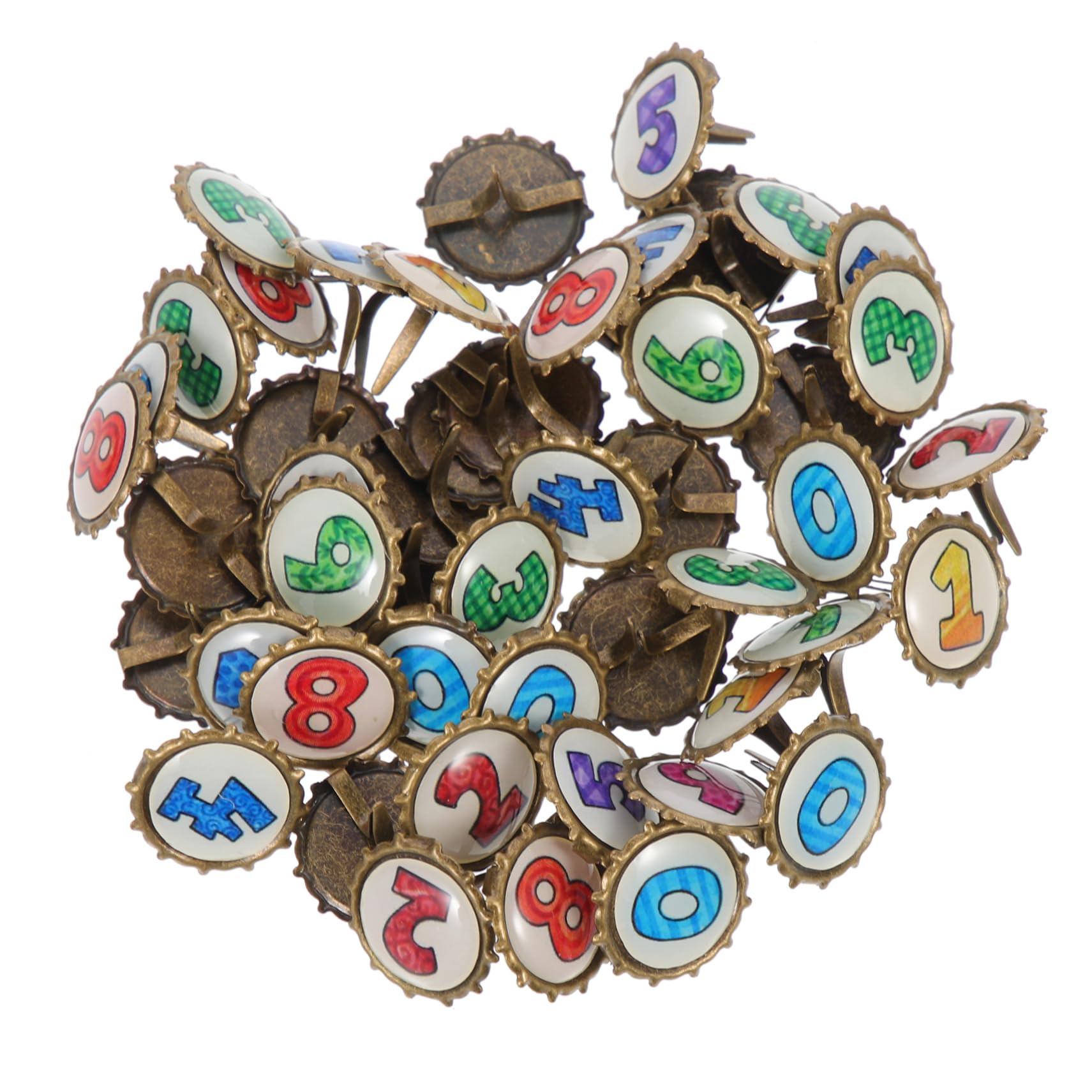 Veemoon Alloy Brads for Crafts 100pcs Paper Craft Brads Metal Paper Fasteners Scrapbooking Decorative Nails