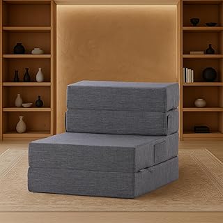 Valeria Katlanır Yatak Olabilen Koltuk Tek Kişilik Gri Gri Tek 