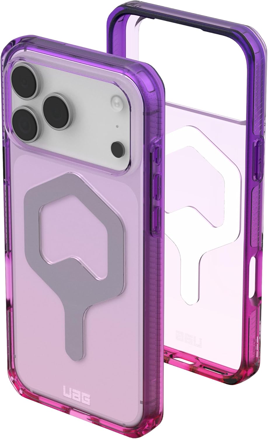 URBAN ARMOR GEAR UAG Designed for iPhone 17 Pro Max Case Plyo - Compatible with MagSafe Translucent Military Grade Protective Cover, Purple/Pink Ombre