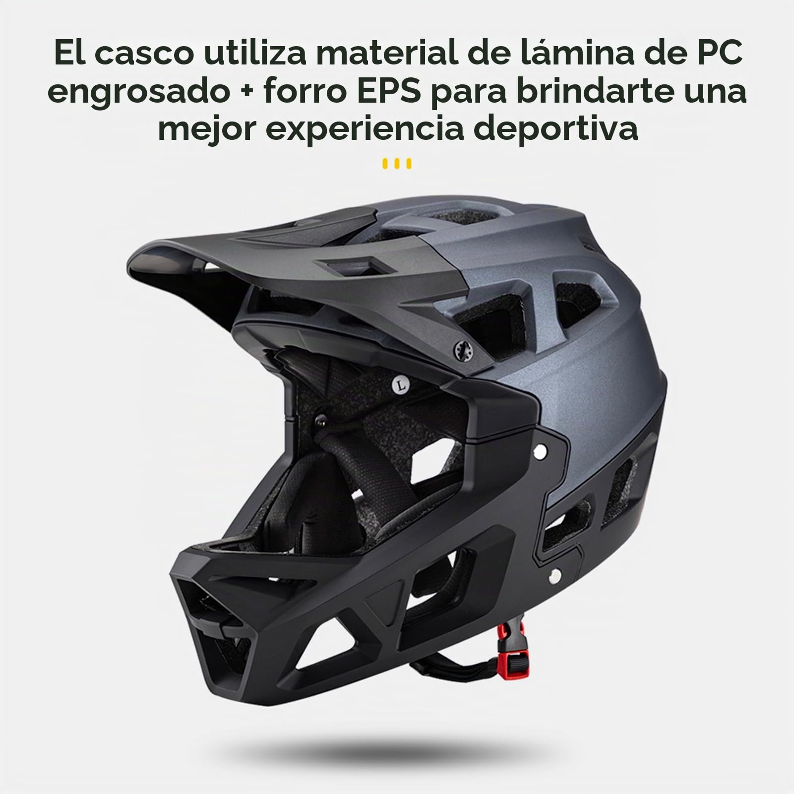 Casco de Bicicleta de Montaña para Adultos, Casco Descenso para Hombres y Mujeres con Más 31 Respiraderos, Bicicleta con Visera (VroomotoFgIB-BG-M)