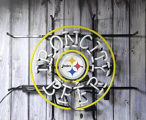 Miniatura 3 de Letreros de neón de bar de cerveza para dormitorio, compatibles con Iron City Beer Steeler, letreros de neón de vidrio para hotel, cafetería, cueva,