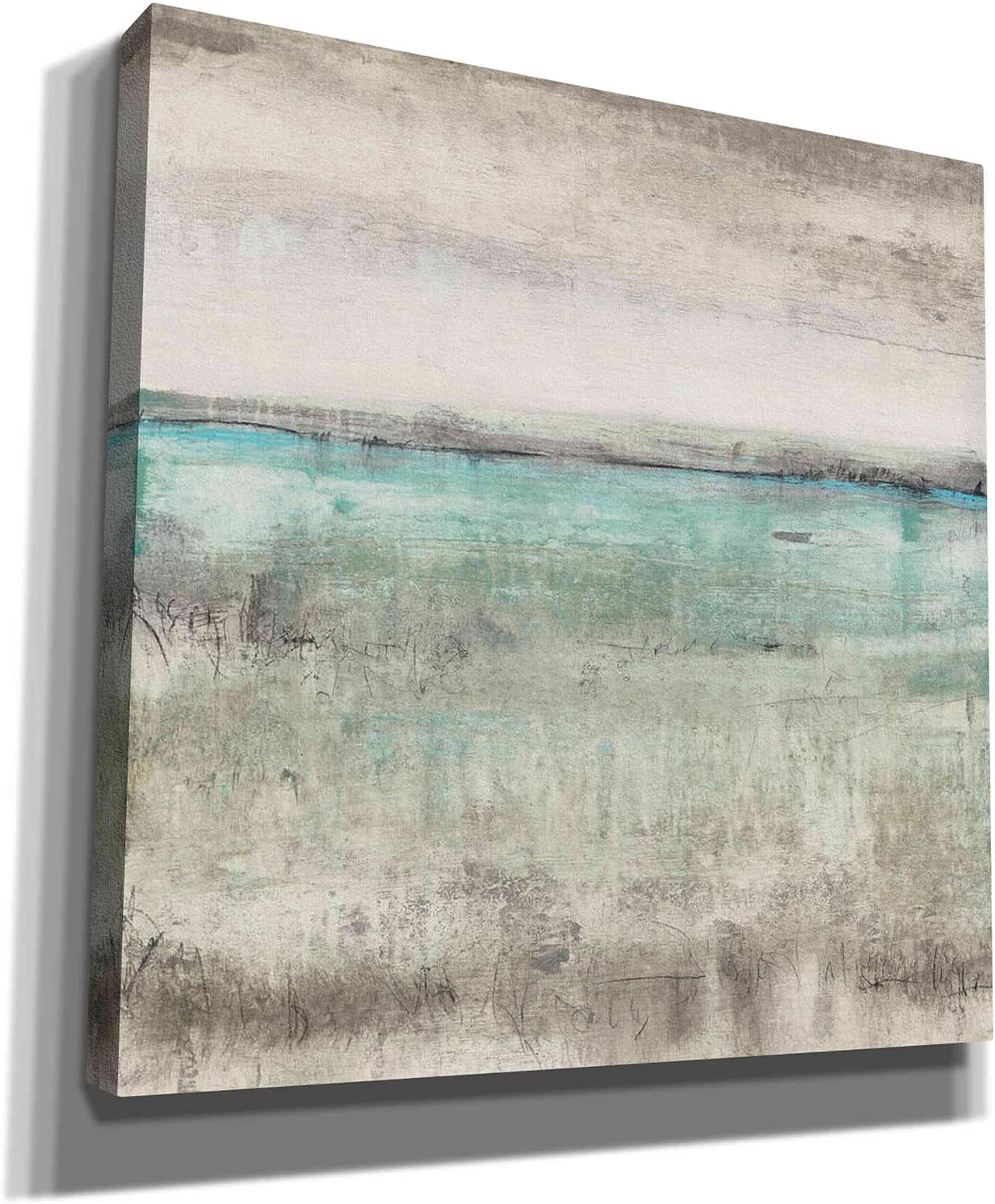 Epic Graffiti 'Aqua Horizon II' by Tim O'Toole Canvas Wall Art, 12"x12"
