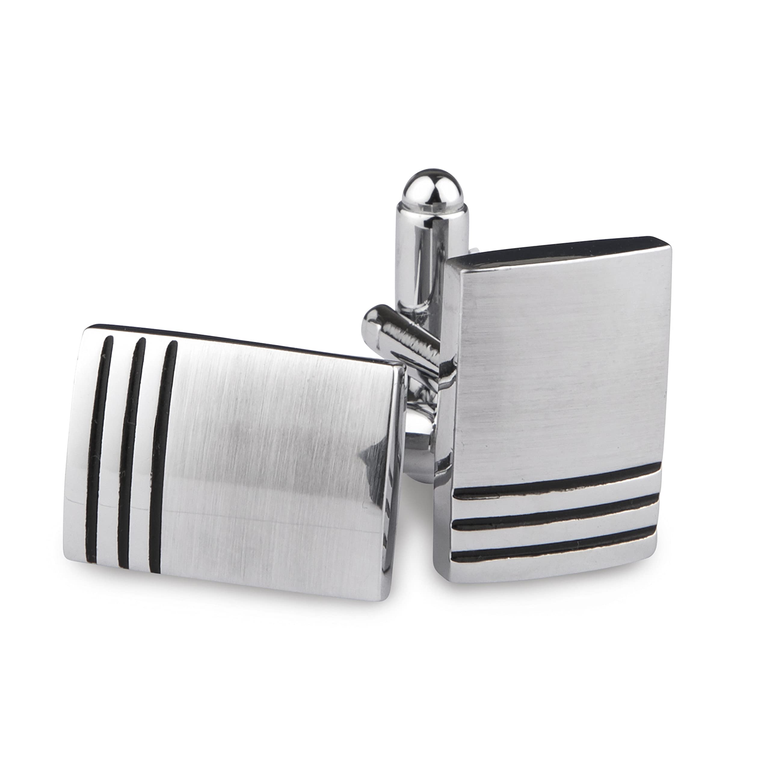 Kovove The Eloquient Stripe Silver Coloured Cufflinks (B07KDCPFZQ) Amazon Price History, Amazon Price Tracker