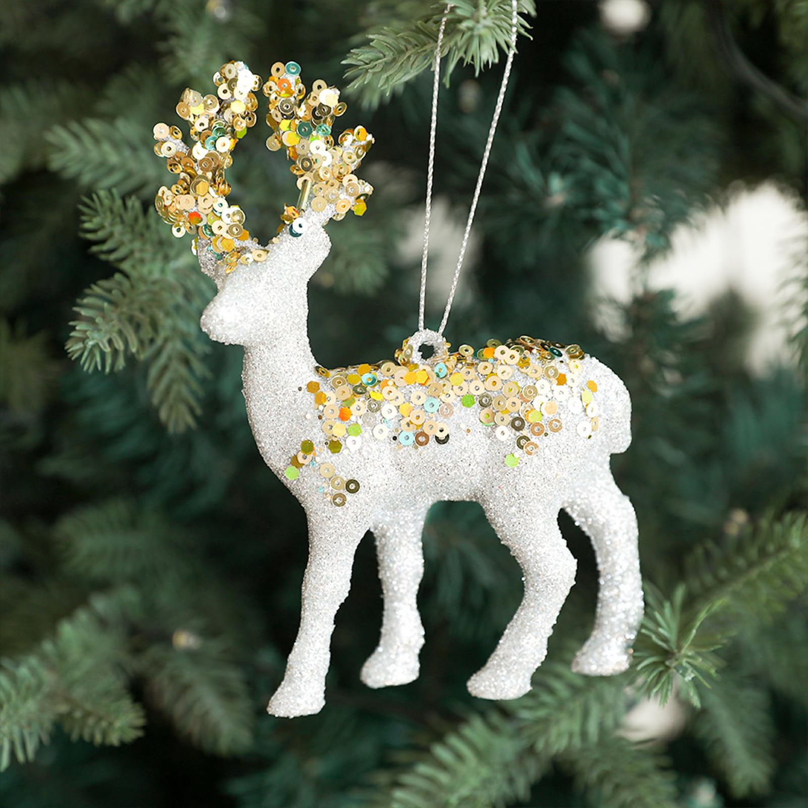 Amazon.co.jp: WHFCBJBW クリスマス トナカイ オーナメント 吊り下げ式