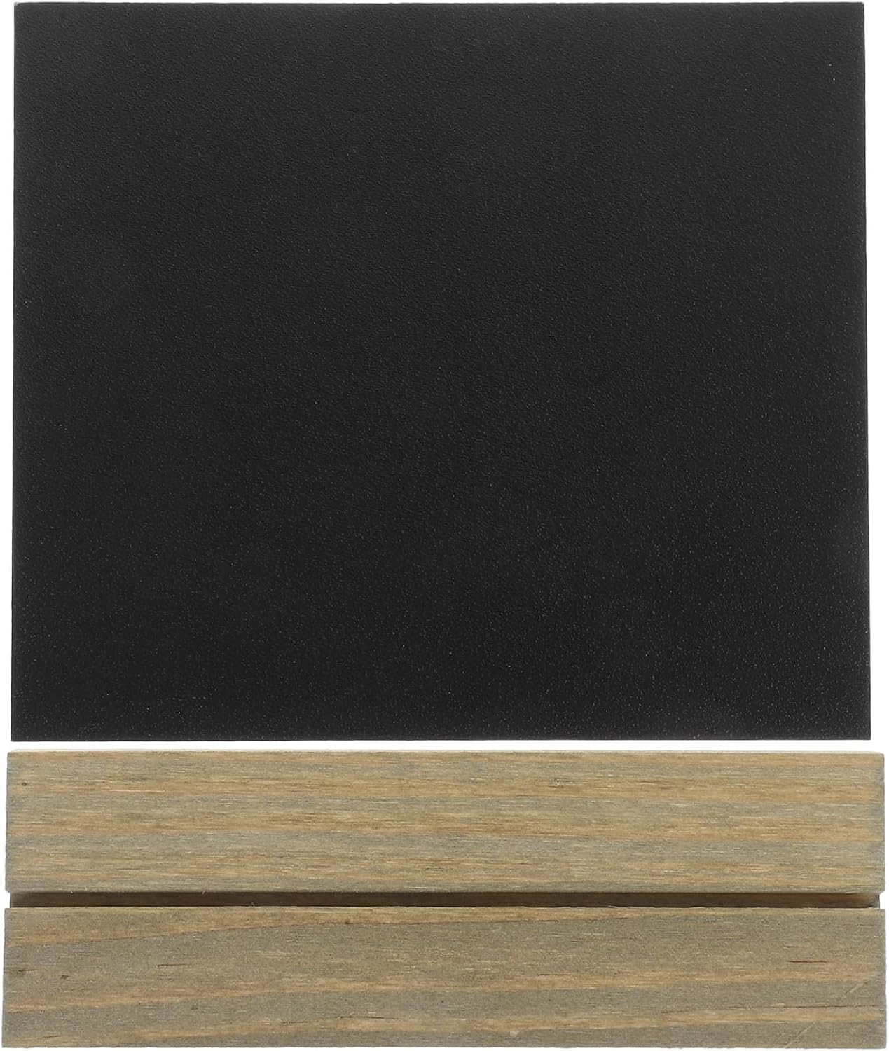 Ciieeo 10pcs Small Vintage Wooden Chalkboard Table Signs with Wood Base, Double-Sided Message Boards for Restaurant Menu, Party, Wedding, and Home Décor (13x15cm)