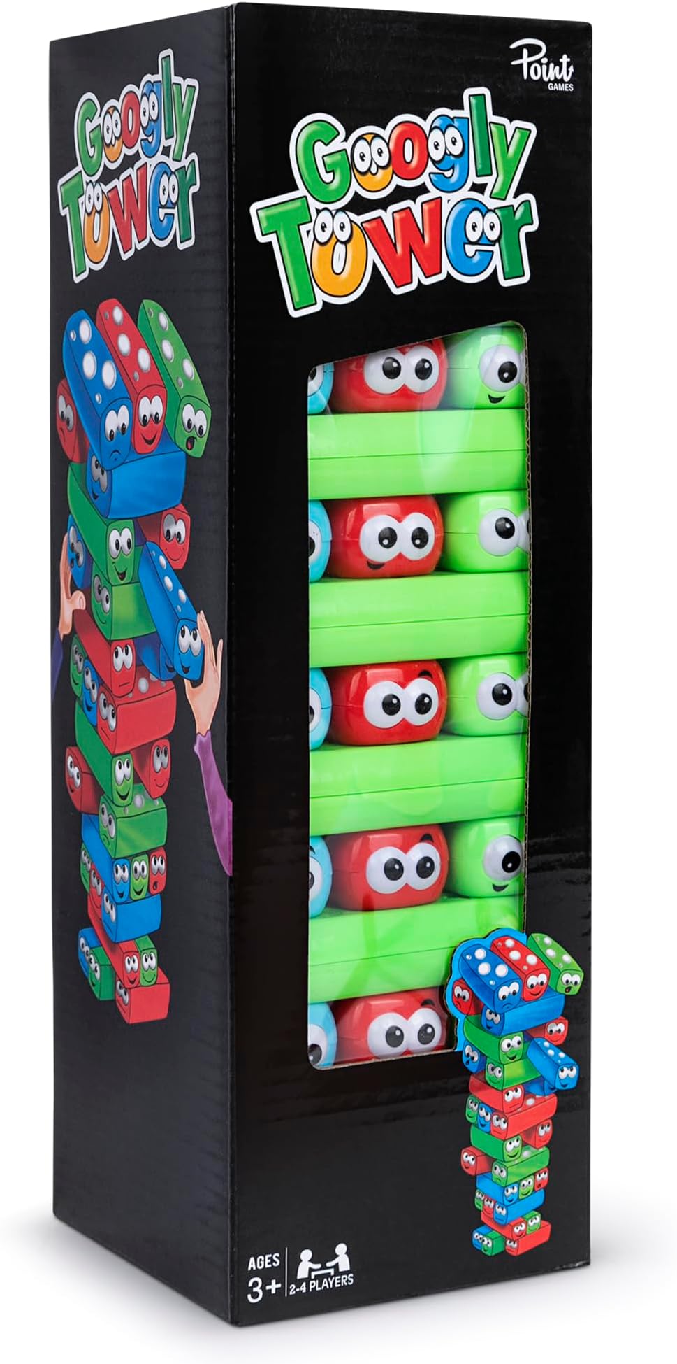 Point Games Googly Tower - Stacking Tower Game with Fun Design - Developmental & Interactive Puzzle, Test Stabilizing Skills- Ages 3+