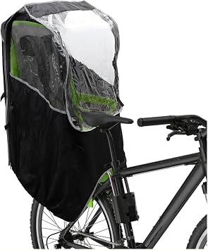 Child Bike Seat Rain Cover Bicycle Waterproof Canopy Cover Windshield Cover for Rear Child Seat PVC Black Clear 1 Pcs Vehicle Supplies