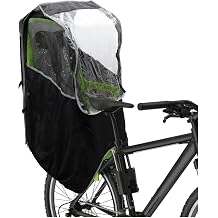 Child Bike Seat Rain Cover Bicycle Waterproof Canopy Cover Windshield Cover for Rear Child Seat PVC Black Clear 1 Pcs Vehicle Supplies