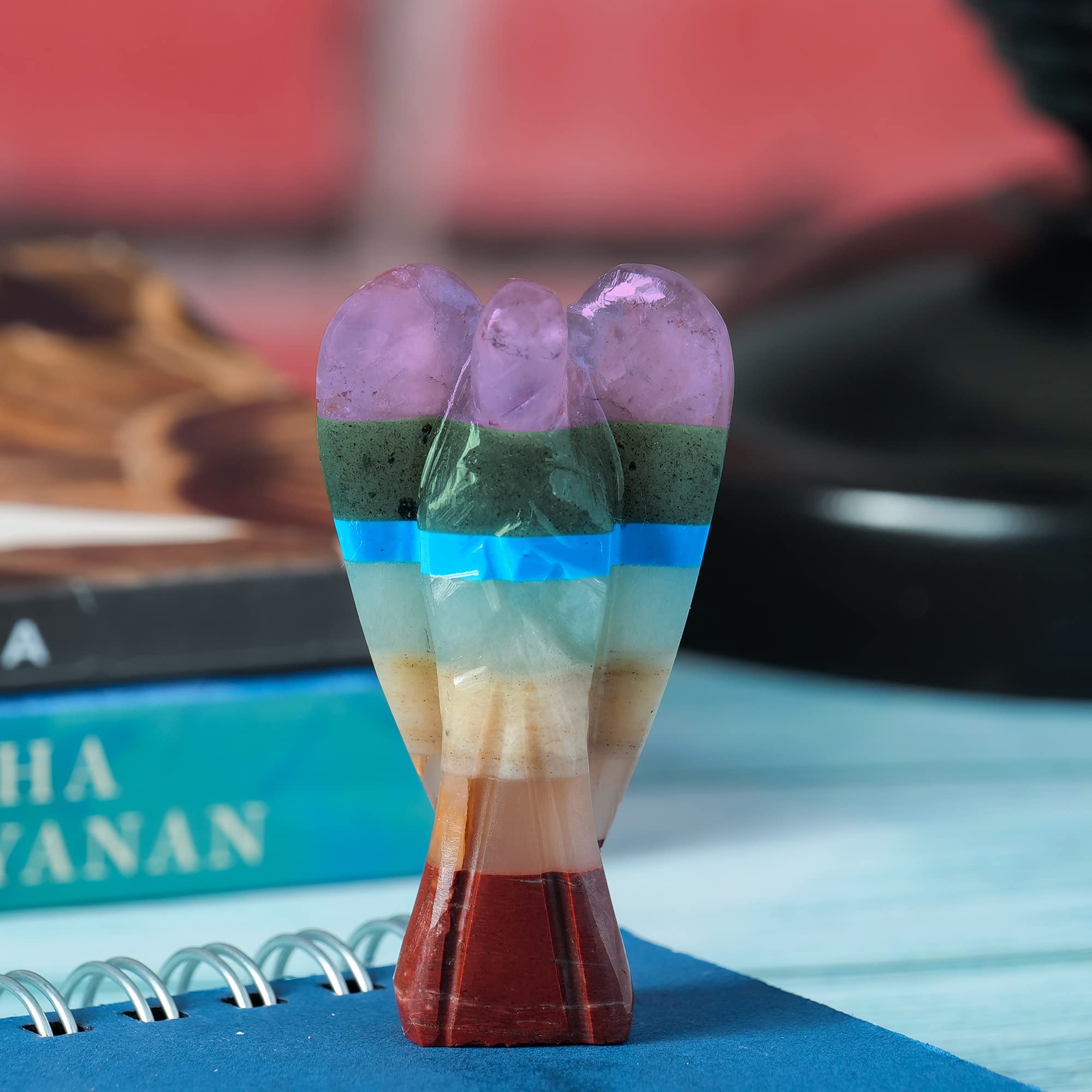 Amazon.co.jp: FASHIONZAADI 7つのチャクラ彫刻宝石天使 レイキ