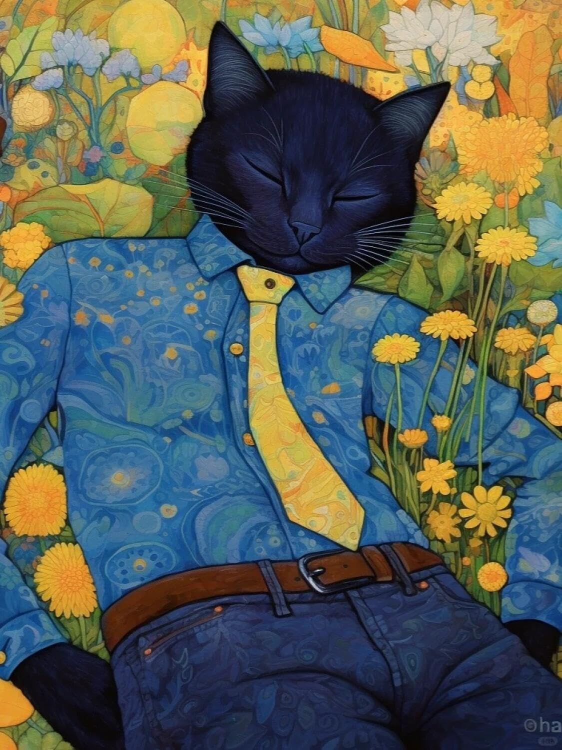 Rqwybcaxn Bead Embroidery Kits Cats and Flowers 40x50cm