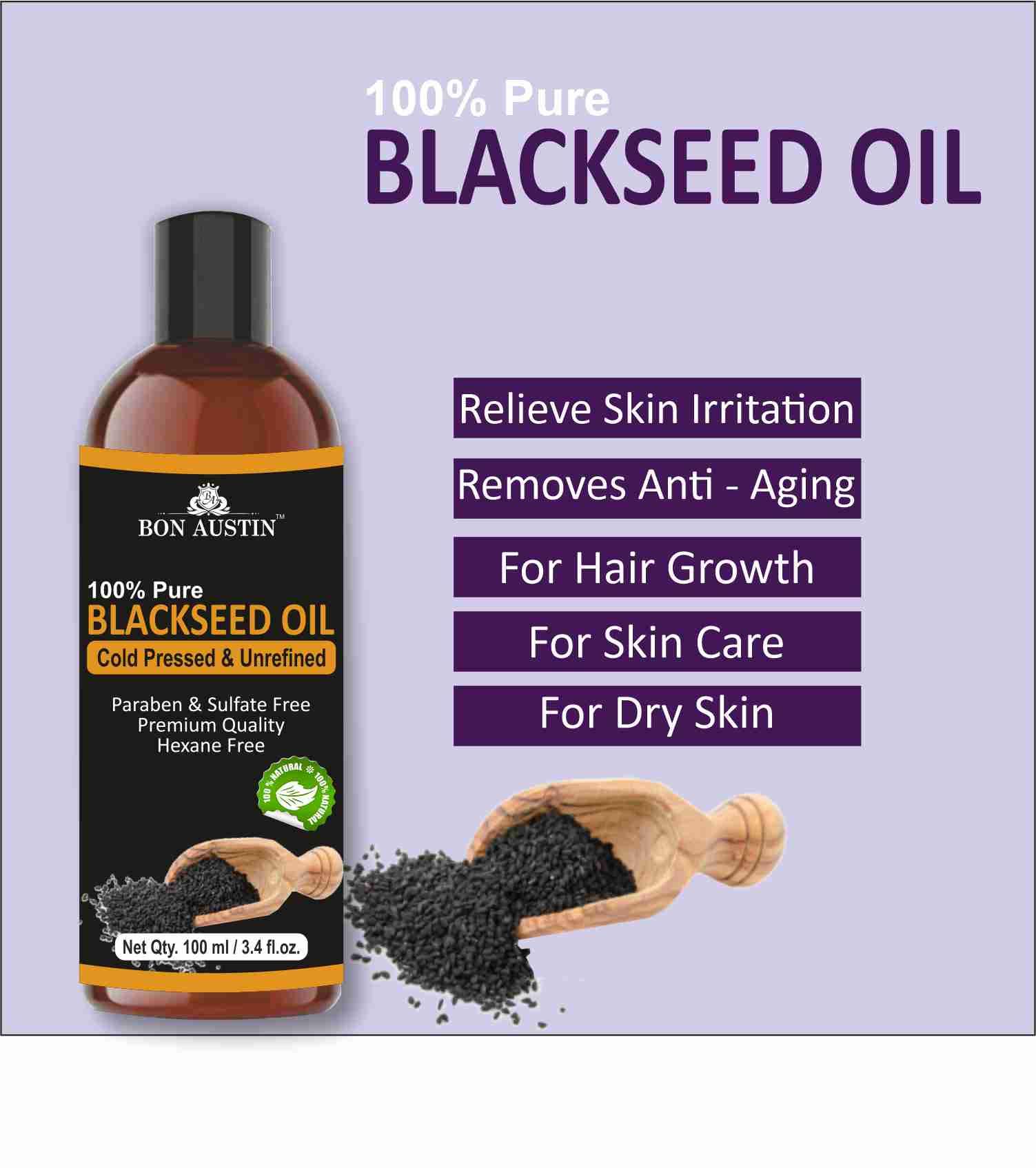 Bon Austin Premium Black Seed Oil | Kalonji Oil Cold Pressed For Hair, Skin - 100% Pure & Organic (100 ml) 1