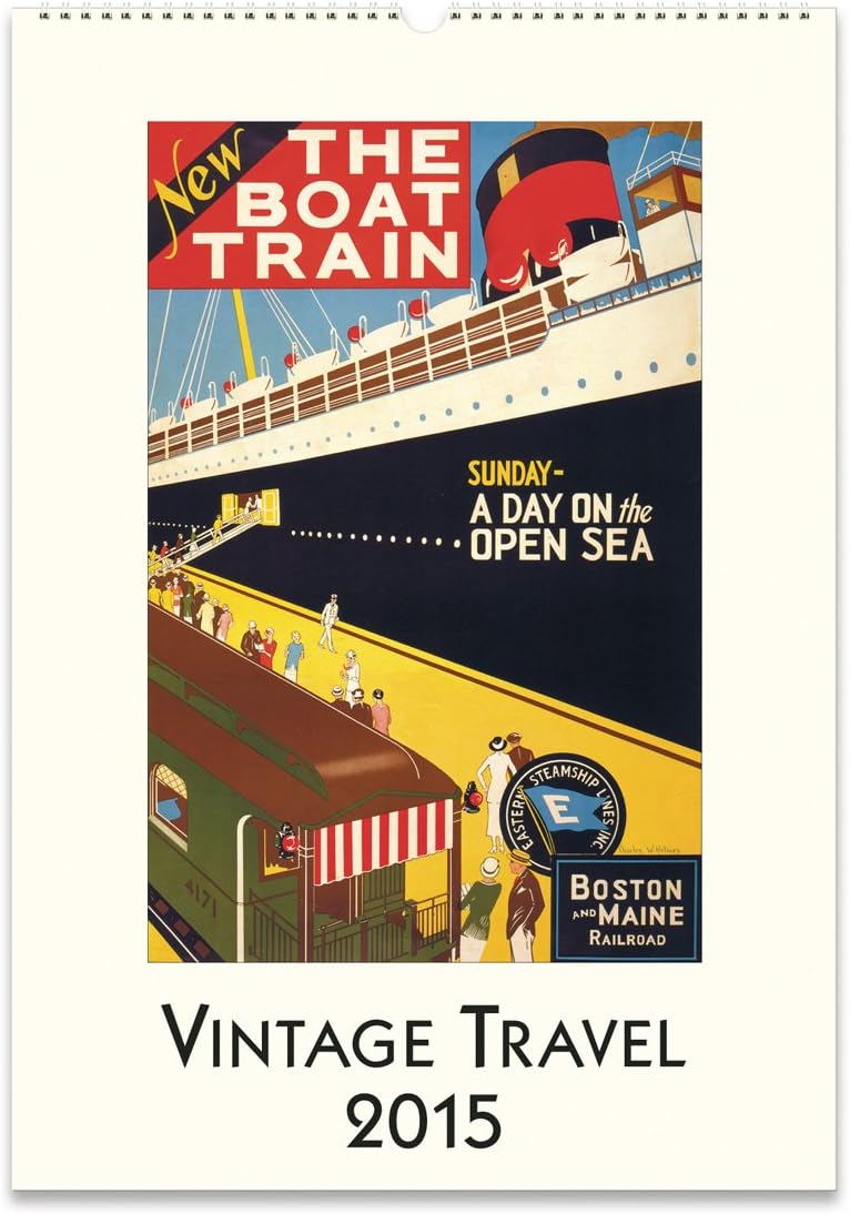 Cavallini Papers 2015 Vintage Travel Wall Calendar Amazon.ca Office