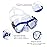 Snorkel Diving Mask Panoramic HD Swim Mask, Anti-Fog Scuba Diving Goggles,Tempered Glass Dive Mask Adult Youth Swim Goggles with Nose Cover for Diving, Snorkeling, Swimming (Translucent Blue)