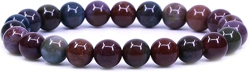 Miniatura 5 de Amandastone Natural Gemstone 8mm Round Beads Stretch Bracelet 7 Inch