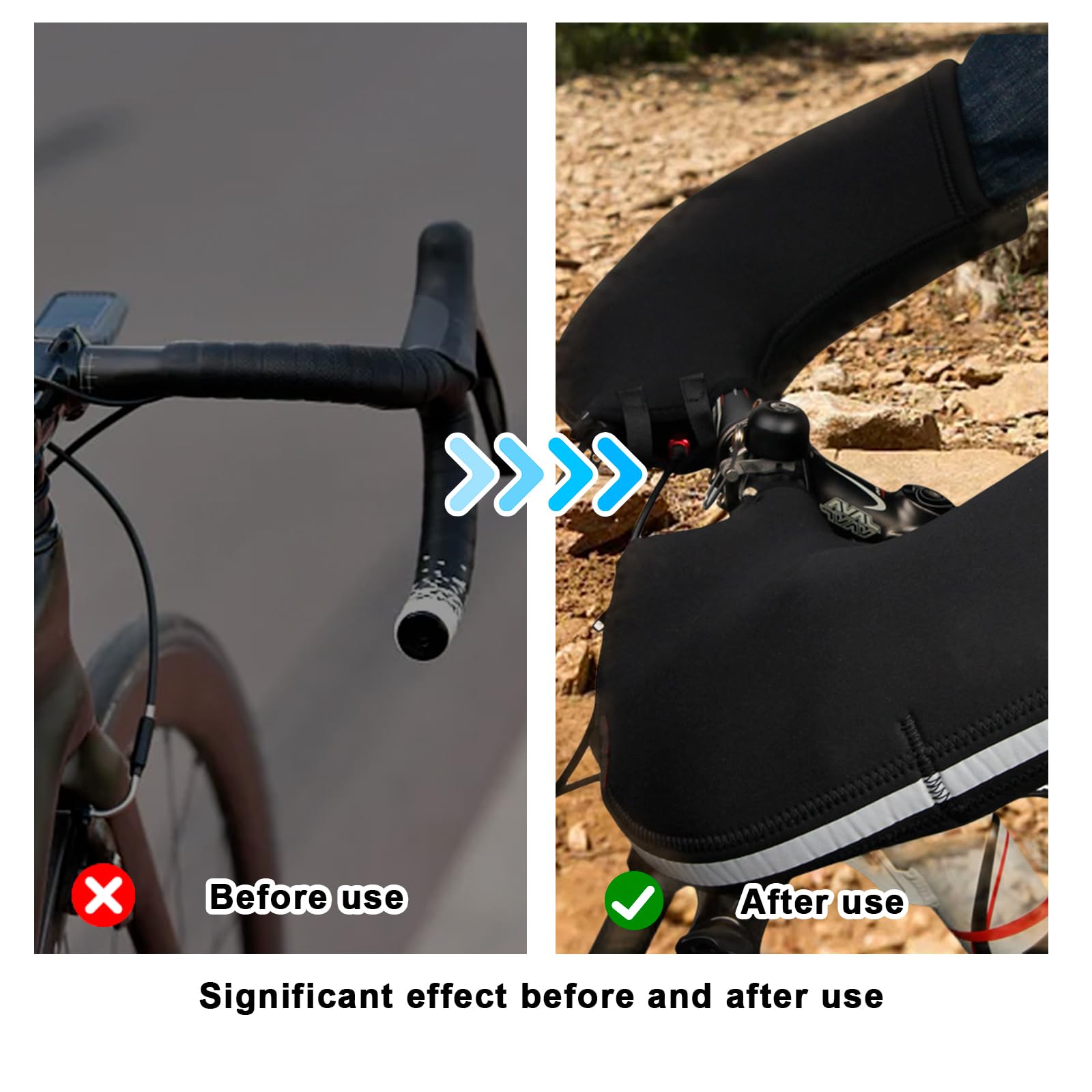 Lenkerhandschuhe Fahrrad Radsport Handschuhe: Lenkerstulpen Fahrrad Winter für Herren Damen Winddicht und Wasserdicht, Handwärmer Fahrradlenker für MTB Elektrofahrräder Motorrad Fahrrad