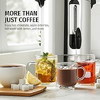 Vista 2 de Zulay - Cafetera de grado comercial para 100 tazas, urna de agua caliente, dispensador grande de olla percoladora con acero inoxidable de doble
