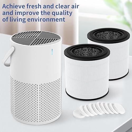 Miniatura 6 de GoKBNY Paquete de 2 filtros de repuesto AP0601 True HEPA compatibles con purificador AIRTOK AP0601, número de pieza AP0601-RF, filtros True HEPA de