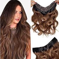 Vista 10 de Extensiones de cabello humano real con clip de color negro azabache para mujer, extensiones de cabello humano ondulado negro 100% cabello humano