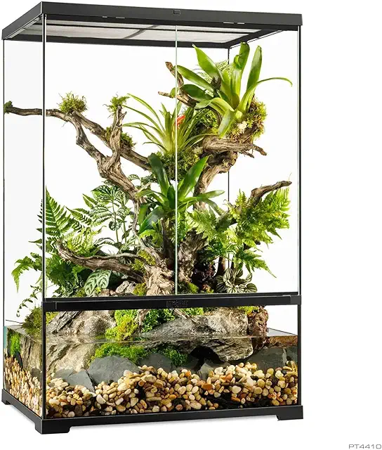 Terrario Exo Terra Pro Paludarium M 90x45x45 - Base Impermeable y Ventilación Ajustable