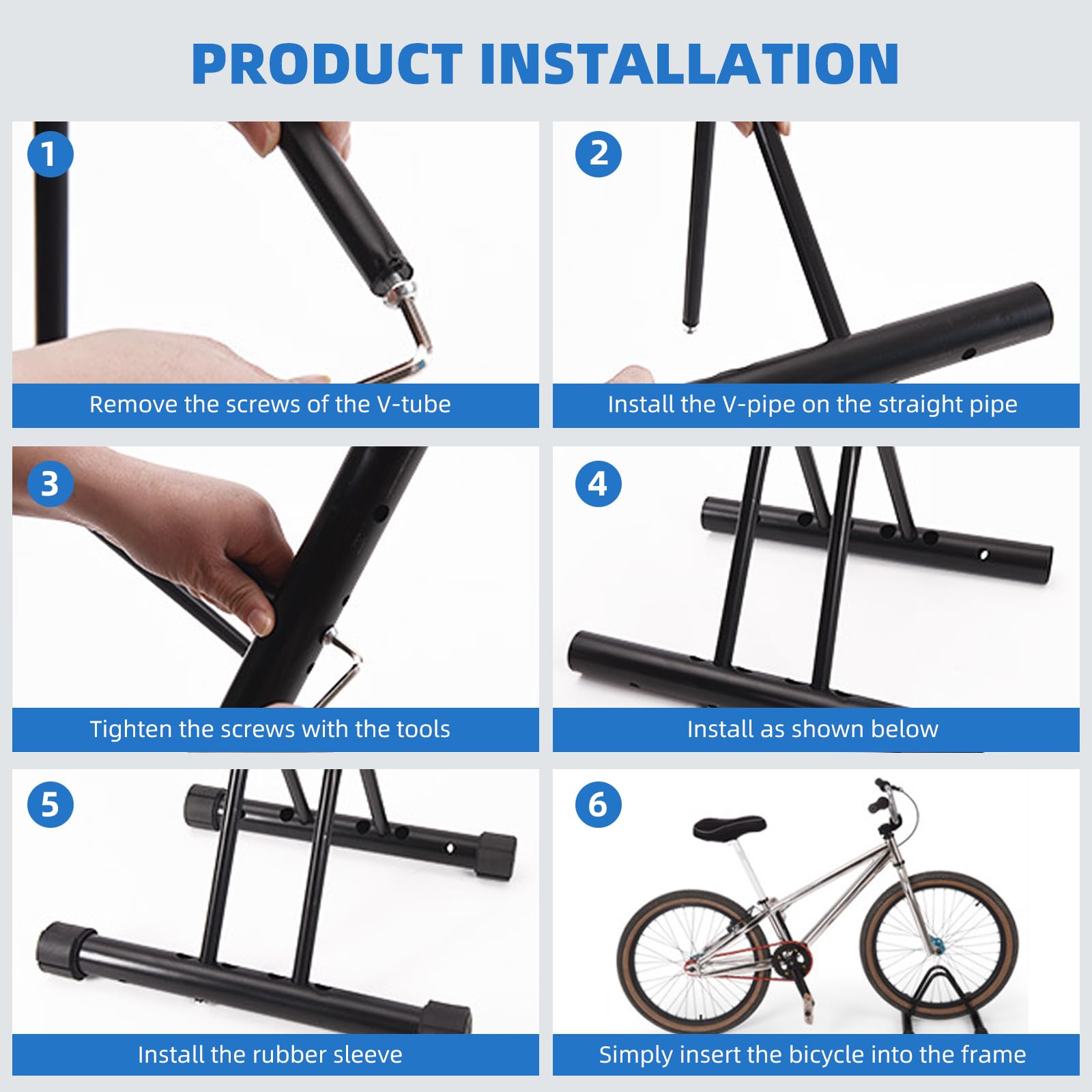 ENGWE MTB Soporte de metal para bicicletas al aire libre, estante de almacenamiento de bicicletas, soporte de estacionamiento para bicicleta, soporte de almacenamiento de bicicletas para garaje o