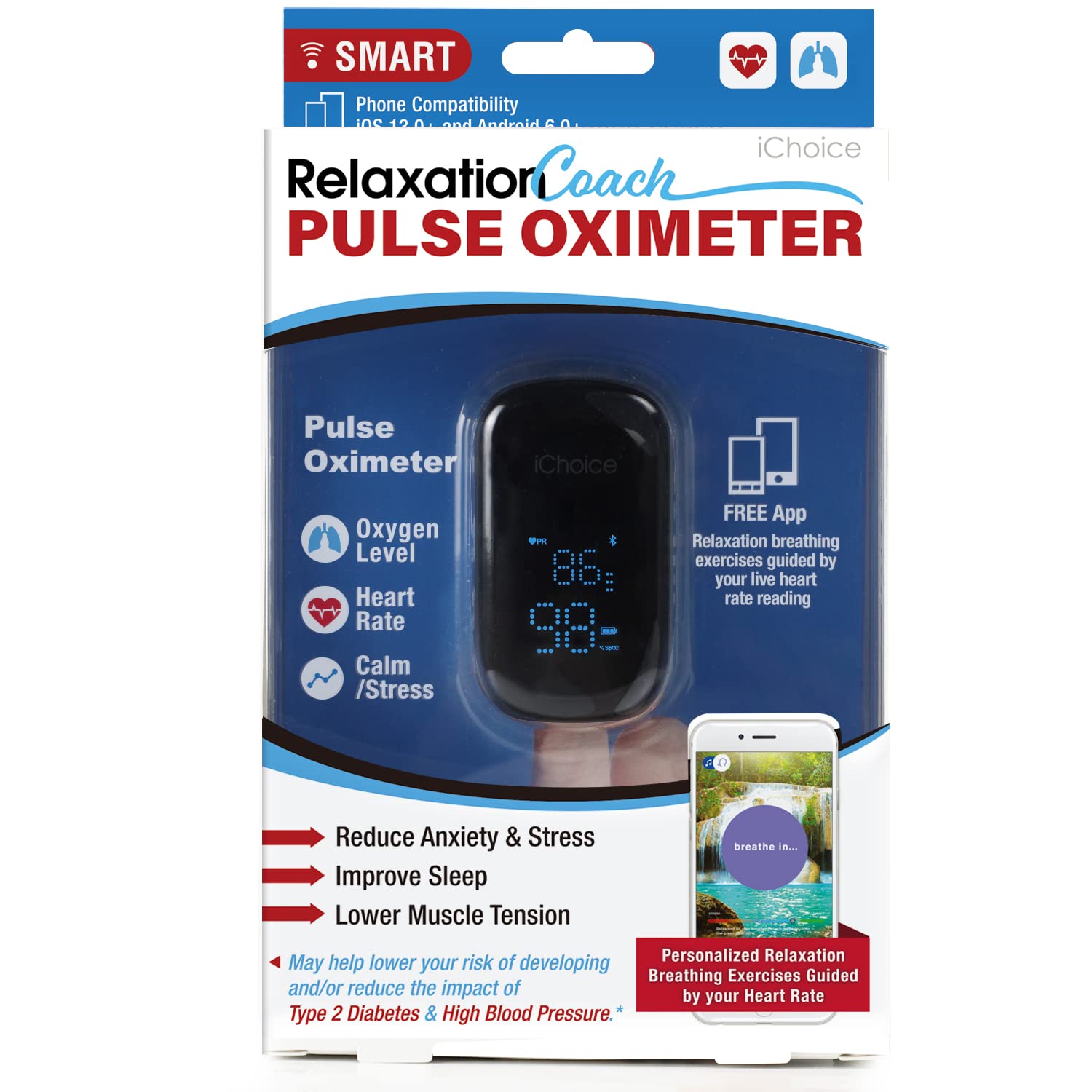 iChoice Smart Pulse Oximeter Fingertip Pulse Oximeter