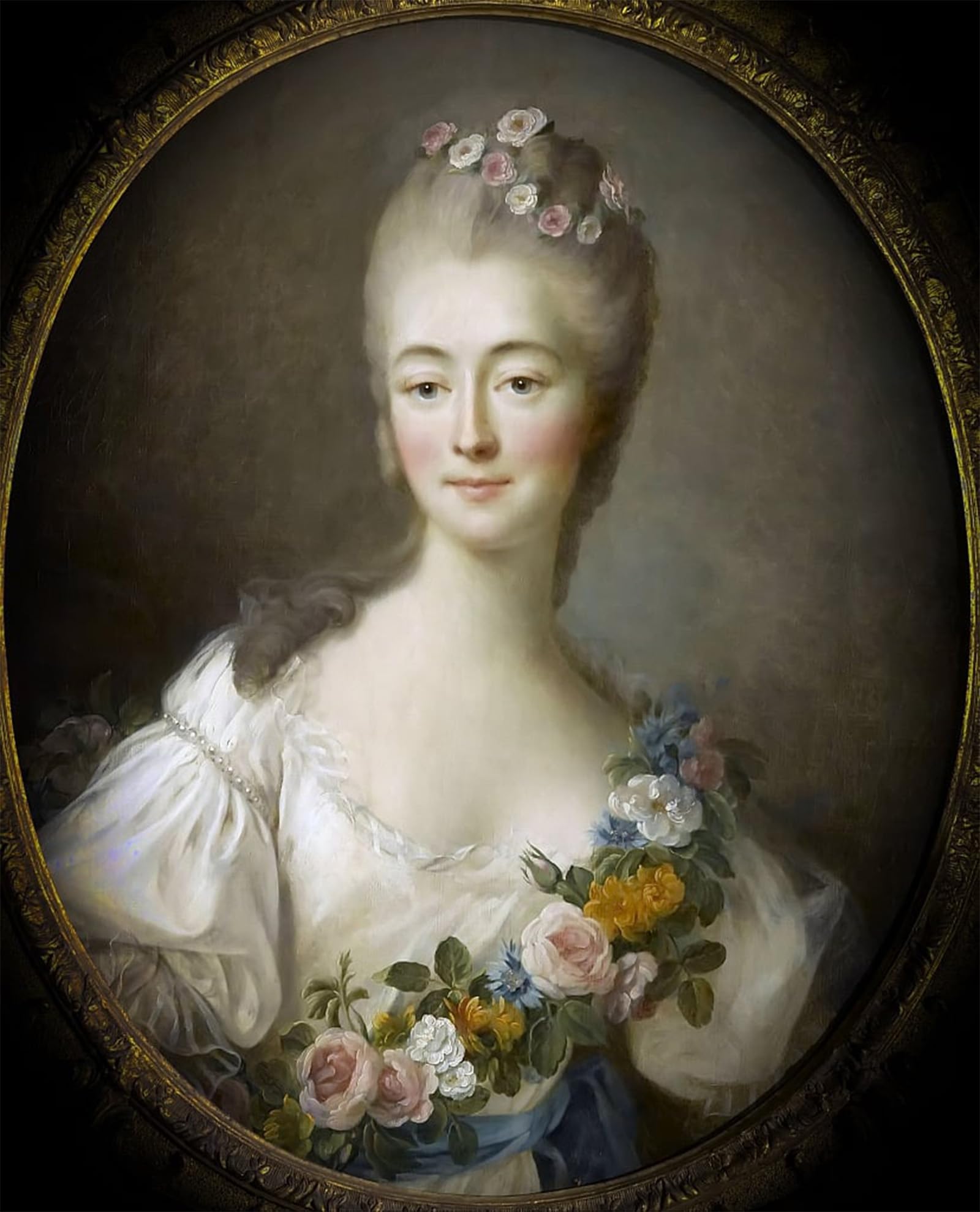 POSTERIIk Famous Animal Posters Vintage Picture Jeanne Bécu Comtesse Du Barry As Flora by Francois Hubert Drouais Modern Wall Decor for Home Decor 60x90cm
