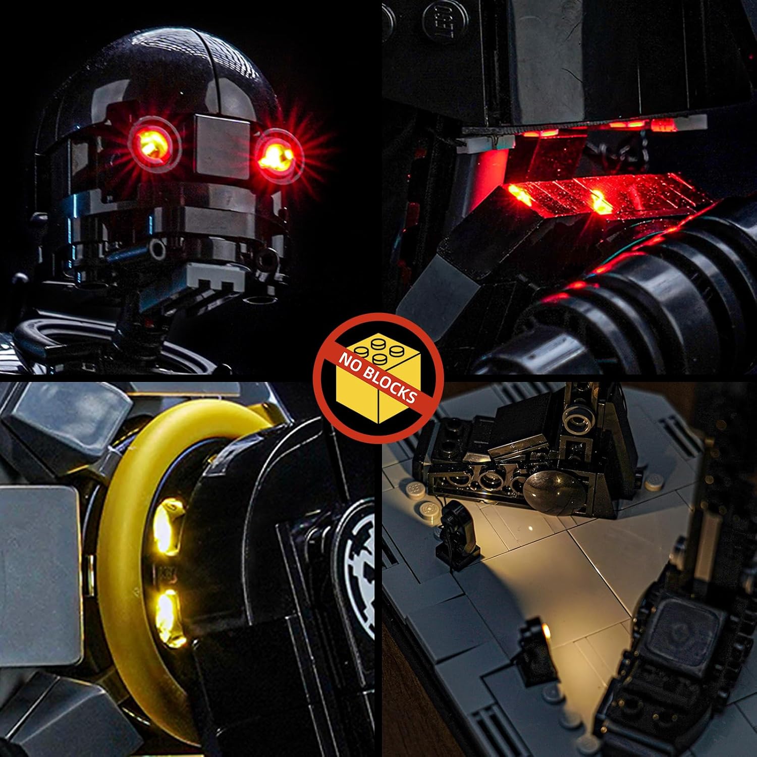 BrickBling Light Compatible with Lego Andor K-2SO Security Droid, Creative Lighting Compatible with Lego 75434 - Not Come with Model (Classic Version)