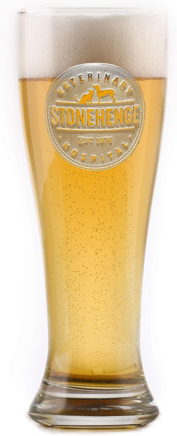Your Logo Carved On Pilsner Glasses (Set Of 4)