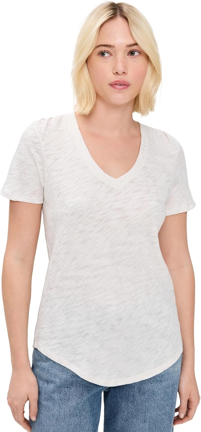 Anthony Thomas Melillo ATM Women's Slub Jersey Classic V Neck Tee
