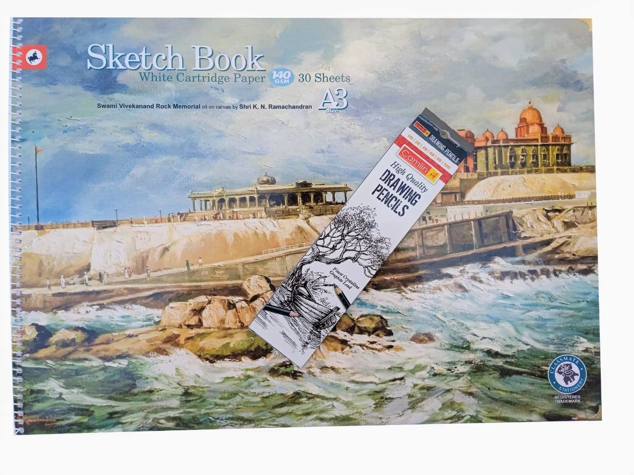 Sky Glorious Sketch Book A3 Size - 30 Sheets- Double Natural Cartridge Paper - Off White Shade - 140 GSM - Little Grainy Surface - Perfect for Sketching - Spiral Bound - Pack of 1 (frant & back60) (B09VCJSY26) Amazon Price History, Amazon Price Tracker