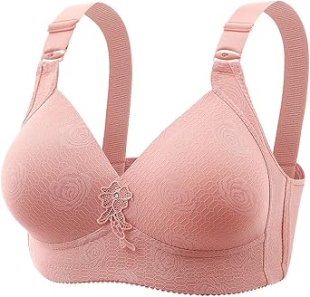 Womens Push Up Bras Full Coverage Supportive Bra Adjustable Wire Free Breathable Everyday Bra Comfort No Underwire Bra