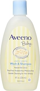 Aveeno Baby Wash & Shampoo, Lightly Scented, 8 Ounce by Aveeno Baby