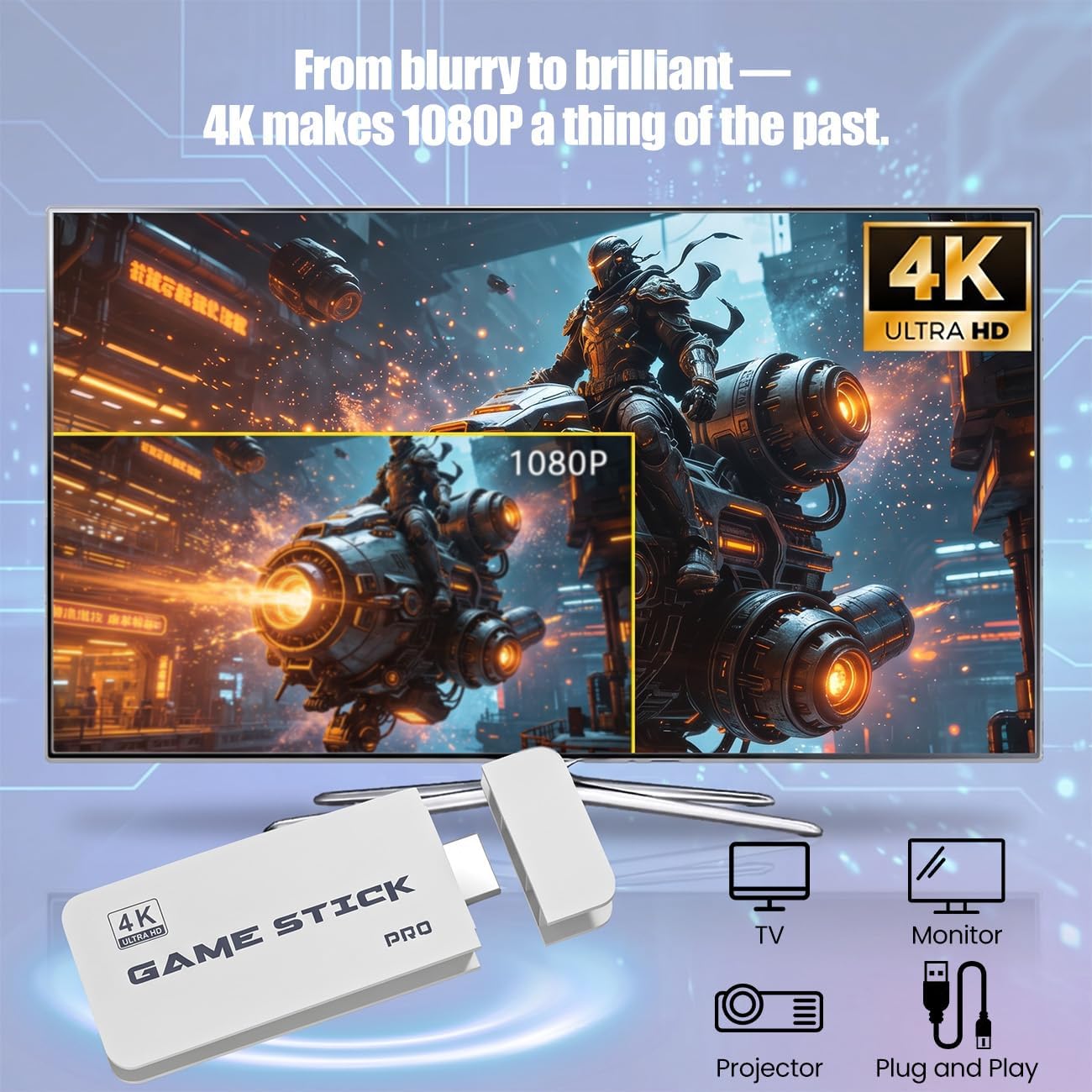 2026 Ultimate Retro Gaming Stick with 20,000+ Classic Games, 4K HD Plug & Play HDMI Console for TV/Projector, Dual 2.4GHz Wireless Controllers, 23 Emulators – No WiFi Needed 3 71WHfhTJZAL. AC SL1300