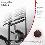 Sportsroyals Power Tower Pull Up Bar Station, 450LBS Stable Pull Up Dip Station for Home Gym Strength Training Equipment - 4