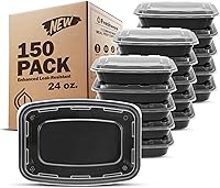 Vista 14 de Freshware Contenedores de preparación de comidas [paquete de 50] 2 compartimentos con tapas, contenedores de almacenamiento de alimentos, caja