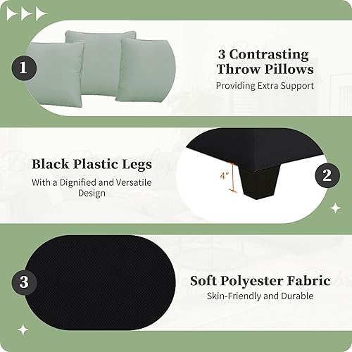 Miniatura 4 de HABITRIO Juego de sofá de 7 asientos para sala de estar, moderno sofá modular grande en forma de U, sofá seccional convertible con otomana y 3