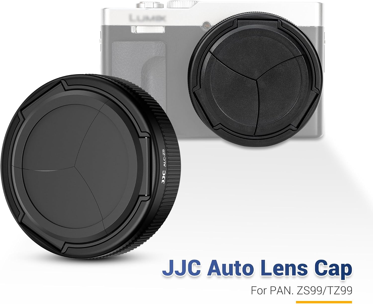 Lumix ZS99 TZ99 Auto Open and Close Lens Cap Metal Frame Body Cover for Panasonic Lumix ZS99 Digital Camera Accessories, TZ99 Automatic Lens Protective Cap with EVA & Silicone Interior, No Vignetting