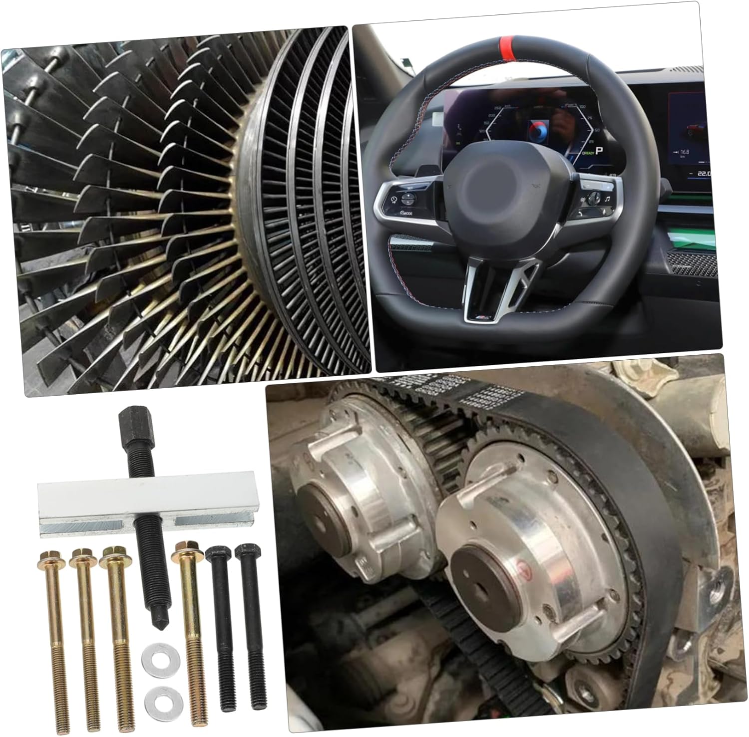 Timing Gear Puller Car Mechanic Tool Crank Pulley Removal Tool for Automotive Heavy Duty Bearing Puller Kit